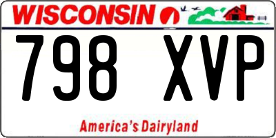 WI license plate 798XVP