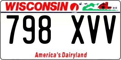 WI license plate 798XVV