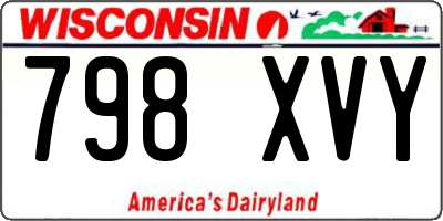 WI license plate 798XVY