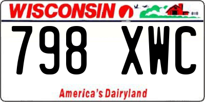 WI license plate 798XWC