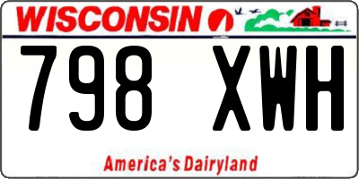WI license plate 798XWH