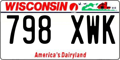 WI license plate 798XWK