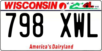 WI license plate 798XWL