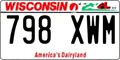 WI license plate 798XWM