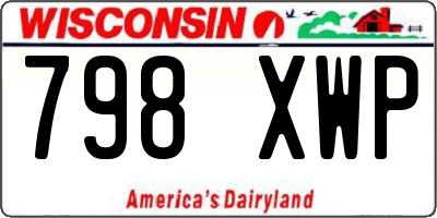 WI license plate 798XWP