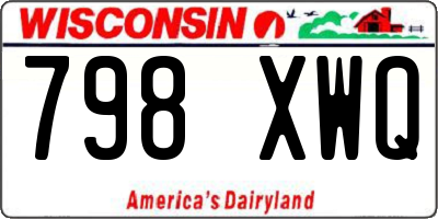 WI license plate 798XWQ
