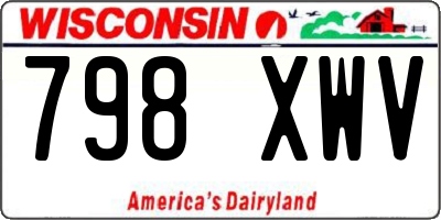 WI license plate 798XWV