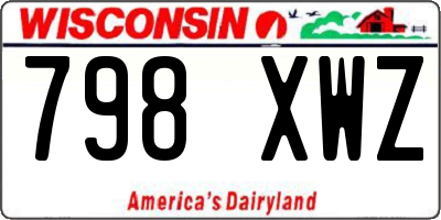 WI license plate 798XWZ
