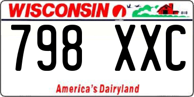 WI license plate 798XXC