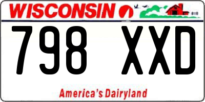 WI license plate 798XXD