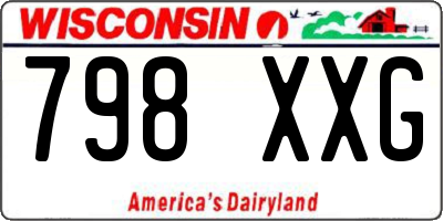 WI license plate 798XXG