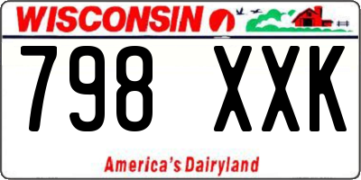 WI license plate 798XXK