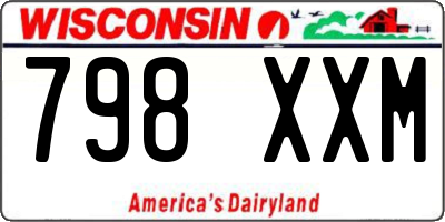WI license plate 798XXM