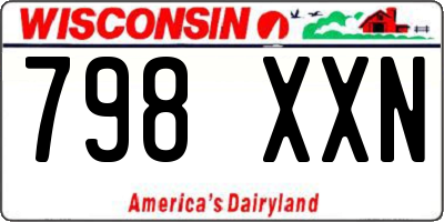 WI license plate 798XXN