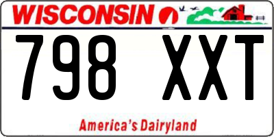 WI license plate 798XXT