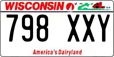 WI license plate 798XXY