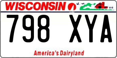WI license plate 798XYA