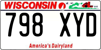 WI license plate 798XYD