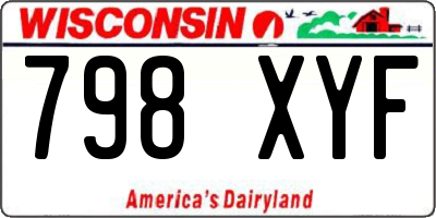 WI license plate 798XYF