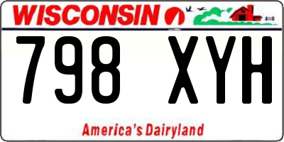 WI license plate 798XYH