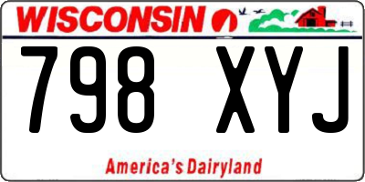 WI license plate 798XYJ