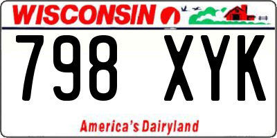 WI license plate 798XYK