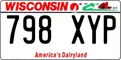 WI license plate 798XYP