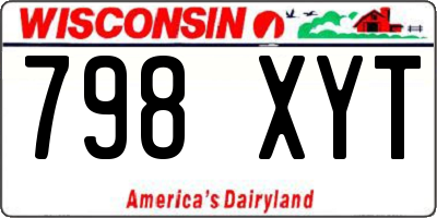 WI license plate 798XYT