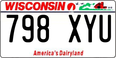 WI license plate 798XYU