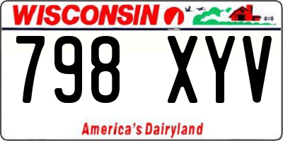 WI license plate 798XYV
