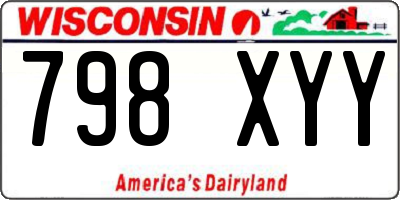 WI license plate 798XYY