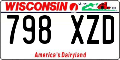 WI license plate 798XZD