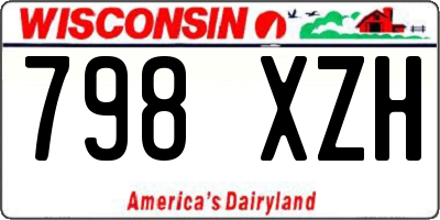 WI license plate 798XZH