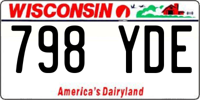 WI license plate 798YDE