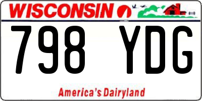WI license plate 798YDG