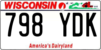 WI license plate 798YDK