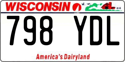 WI license plate 798YDL