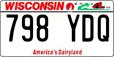 WI license plate 798YDQ