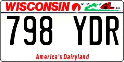 WI license plate 798YDR