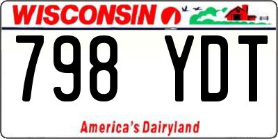 WI license plate 798YDT