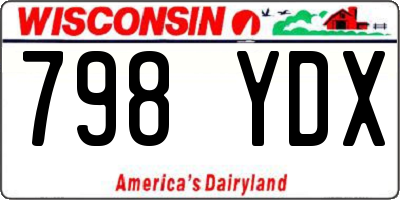 WI license plate 798YDX