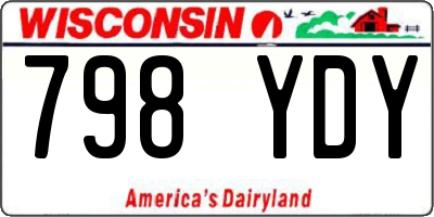 WI license plate 798YDY