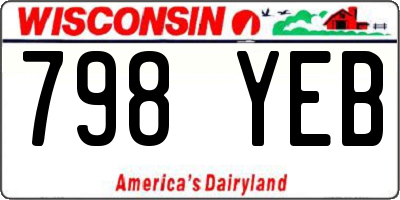 WI license plate 798YEB