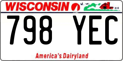 WI license plate 798YEC