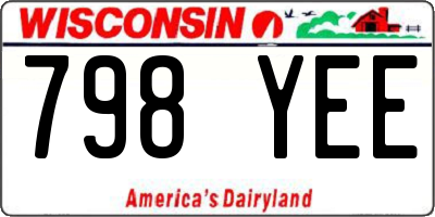 WI license plate 798YEE