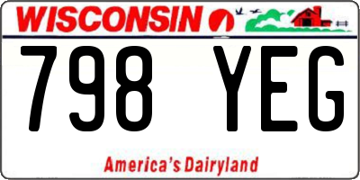 WI license plate 798YEG