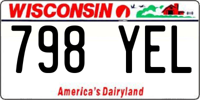 WI license plate 798YEL