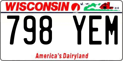 WI license plate 798YEM