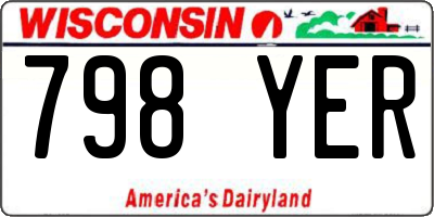 WI license plate 798YER