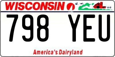 WI license plate 798YEU